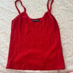 Brandy Melville red crop camisole v neck